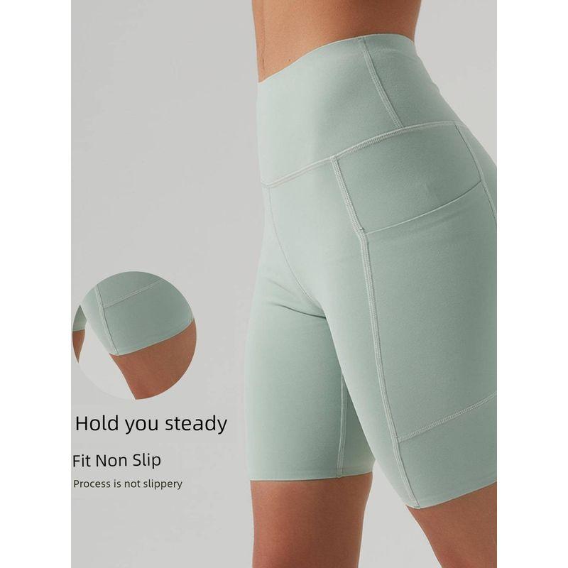 Ola Breeze Summer Thin Yoga Shorts Fifth Pants Women's Hip Lift Quick-Drying High Waist Seamless Fitness Cycling Pants