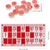 Russian Lotto Board Games Family Bingo Board Game Set of 48 Bingo Cards and 90 Wooden Chess, Great for Adults Kids Family Game Night, Halloween,