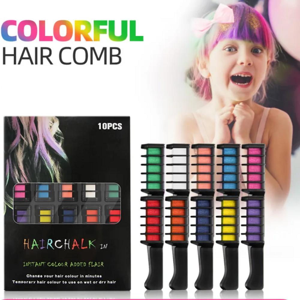 Disposable hair dye, 10 different colors, partial dyeing, hair dye, hair chalk, novel hair dye, Good Day hair dye, 1 piece.