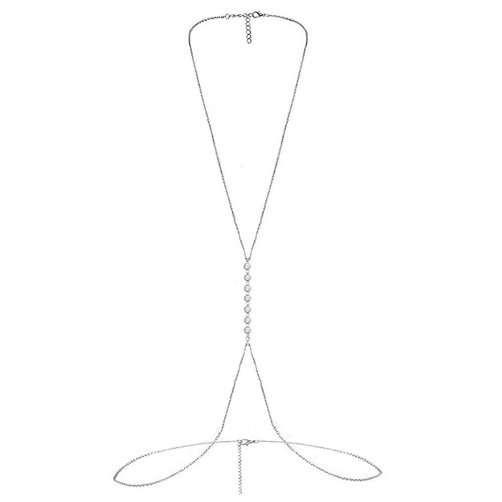 Sexy European & American Crystal Waist & Bikini Chest Chain - Creative Stainless Steel Body Chain Jewelry