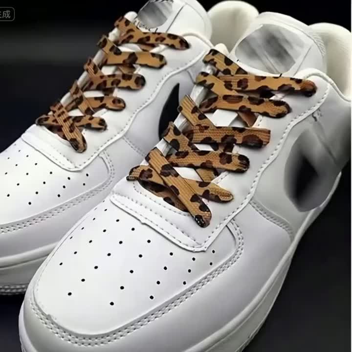 Leopard Print Snake Pattern Shoelaces, Trendy Retro Flat Laces Suitable for Canvas Shoes, Sneakers, And Sports Shoes. Unique Design with Two-Tone