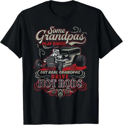 Vintage Hot Rod Grandpa Gift TShirt 100 Cotton ONeck Short Sleeve Summer Casual Mens Tshirt Size S3XL
