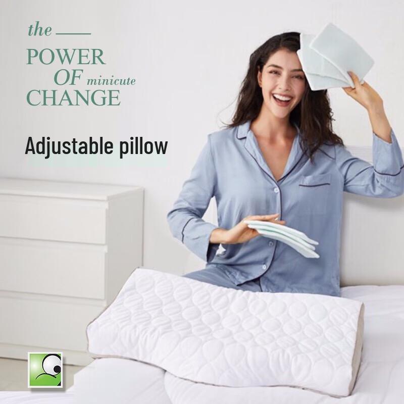 Minicute Natural Latex Adjustable Cervical Support Pillow