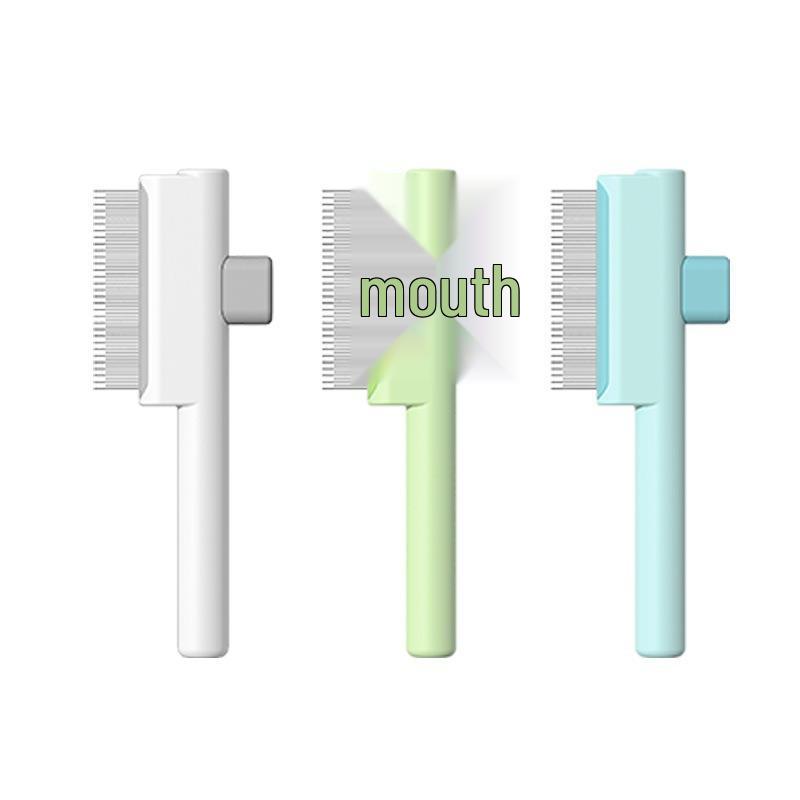 Open Knot Pet Comb: One-Key Loose Hair Removal Brush for Cats & Dogs