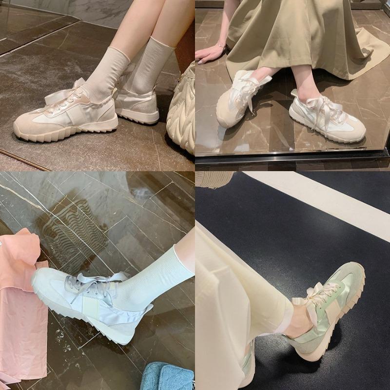 ~ Ballet soft sole splicing ribbon versatile sports and leisure shoes women's summer
