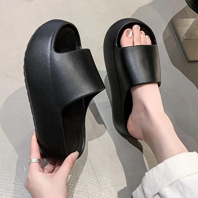 Fashion Women's Shoes Platform Slippers for Women Summer Comfort Soft Sole Beach Shoes Slides Woman Thick Bottom Non-Slip Sandals Ladies