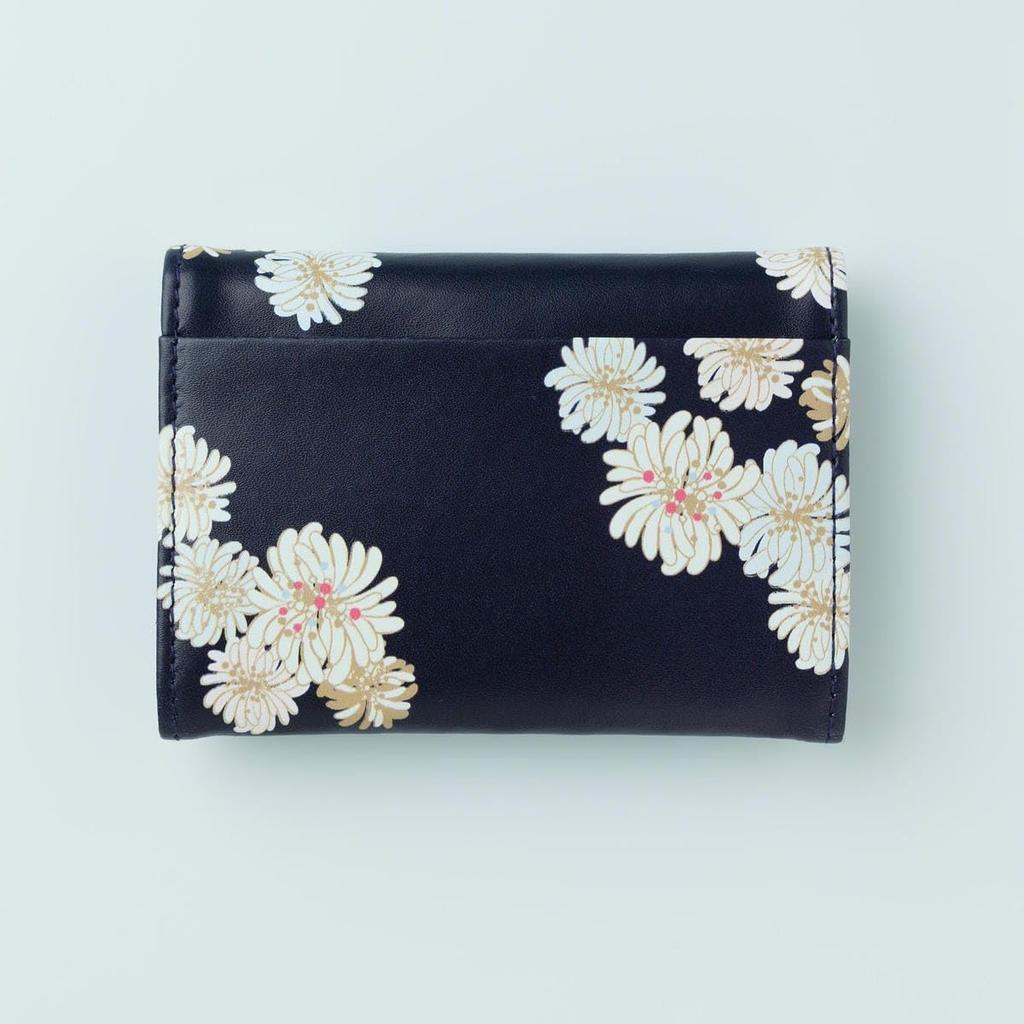 Marks Paul & Joe Card Case, Chrysanthemum Navy, PAJ-CC3-NV