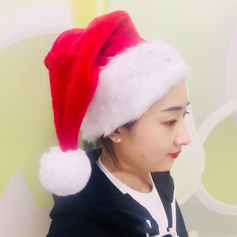Christmas Headwear Cap Thicken Plush Perfect for the Holidays Colorful Outfits for Cosplay Santa Furry Hat