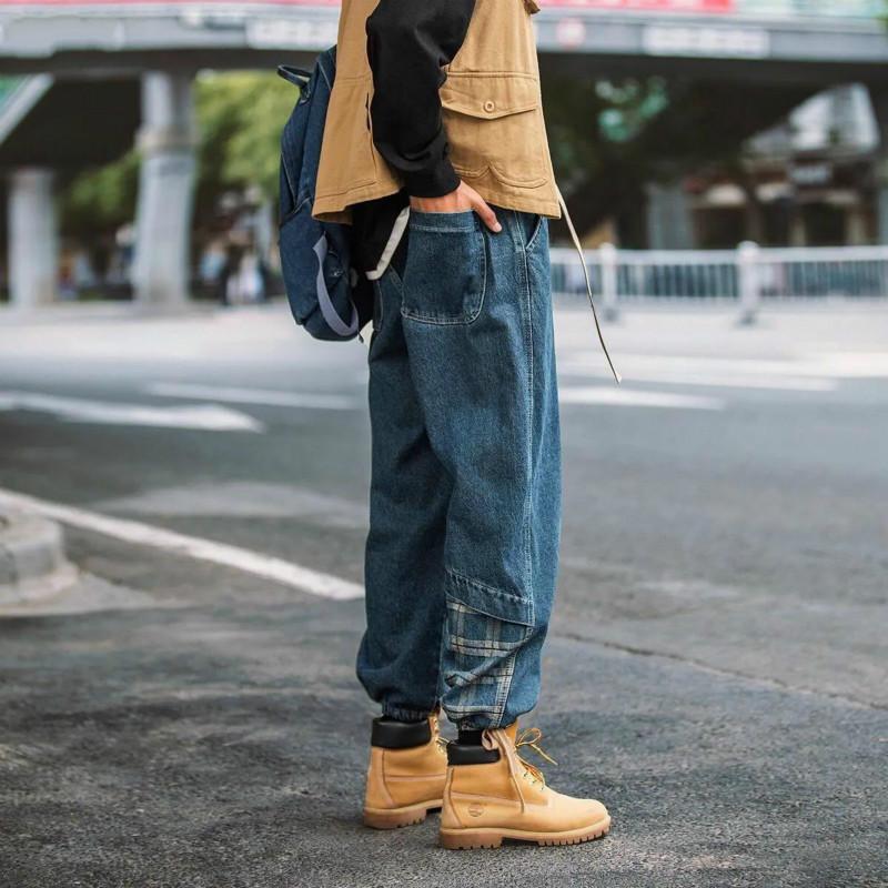 Jeans Moda Primavera y Otoño Hombre Pantalones Sueltos Costuras Hombres  Monos Hip-hop Pantalones Masculinos comprar a buen precio — entrega  gratuita, reseñas reales con fotos — Joom