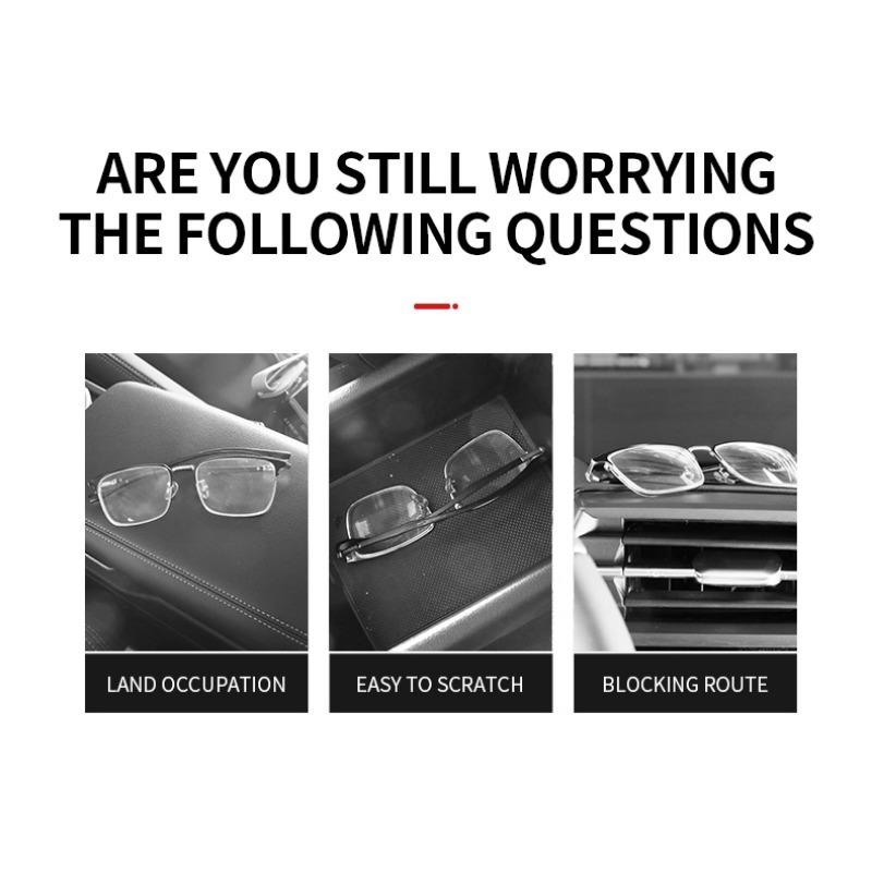 Auto Sun Visor Glasses Box Sunglasses Clip Card Ticket Holder Stand For Skoda Octavia Superb Rapid Kodiaq Karoq Fabia Kamiq Roomster Citigo