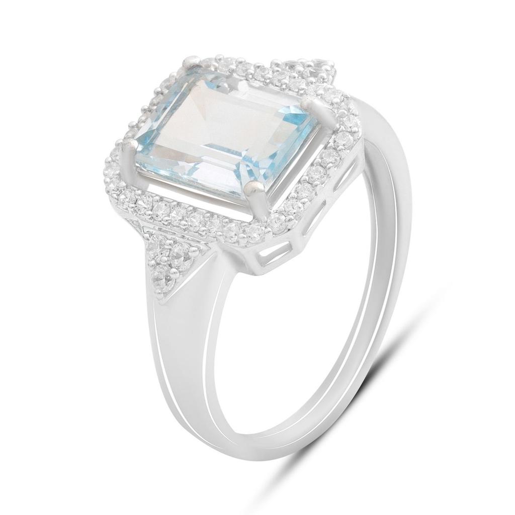Silver Ring with Natural Topaz 3.232ct, Item Weight 3.82 G (2188315)