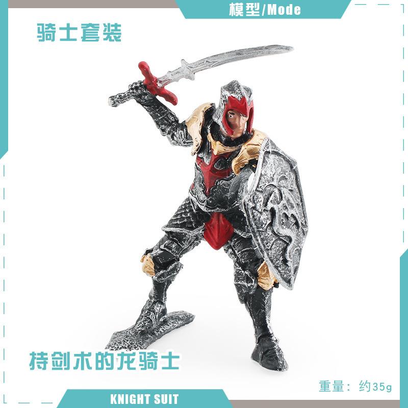 Simulation Western Mythological Knight With Weapon Model Griffin Knight Spear Knight Crossbow Dragon Knight Ornament
