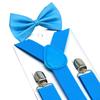 Kids Bow Tie Braces Y Back 3 Clips Adjustable Support for Formal Wear Party Jeans
