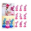 Elegant 32" Number Foil Balloon For Birthday Wedding And Party Decor Blue/pink
