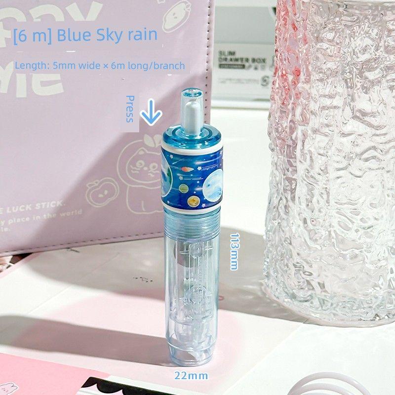 

2025 Новинка Корректирующая лента Корректирующая лента Запасной блок Заправка Специально для учеников начальной и средней школы Большая вместимость Красивый [Press/6 m] Sky Rain Blue