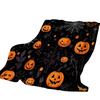 Halloween Flannel Throw Blanket for Couch, Sofa, Bed, Cozy Fall Home Decor