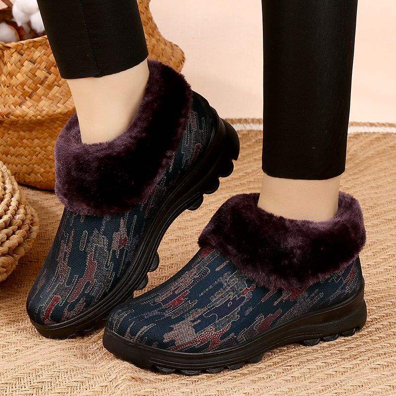 Winter alte Nordstoffschuhe rutschfest ältere Menschen mittleren Alters und ältere Menschen Baumwollschuhe gepolsterte verdickte warme Sohle Oma Mutter Baumwollstiefel