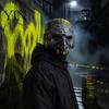 Comfortable Halloween Face Cushion Scary Vampire Skull Masque, Horror Half Retro Distressed Props Masque for Masquerade Party, Costume, Cosplay