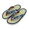 Takeharu Rush Grass Geta Made In Tatami Hemp Type A L Women's Sandals, Japan, Round, Style, Leaf/Navy, (14),