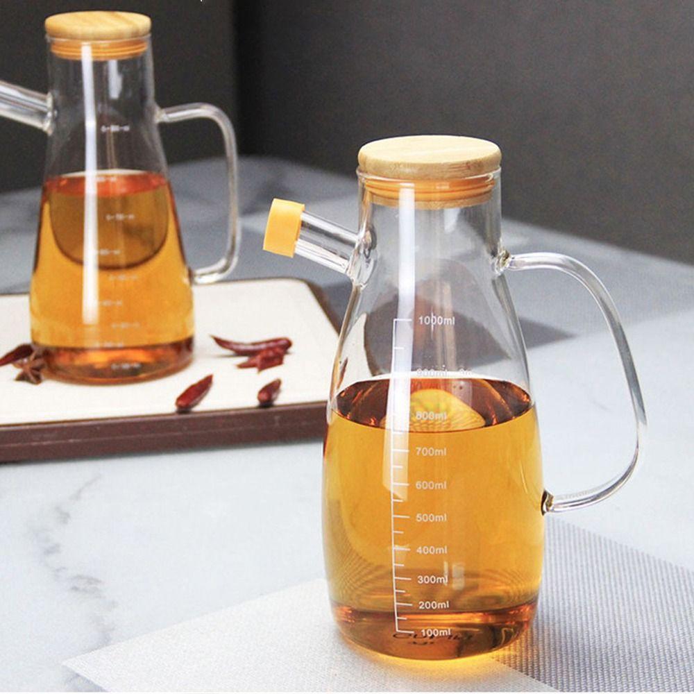Leak-Proof Glass Oil Pot Food-grade Seasoning Bottle Durable Oil Dispenser Bottle  Household