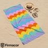 Rainbow Pastel Scallop Soft Portable Travel Towel Unisex Ultra Lightweight Microfiber Oversized Sand Free Quick Dry Beach Towel