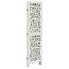 5 Panel Room Divider White Solid Wood Paulownia