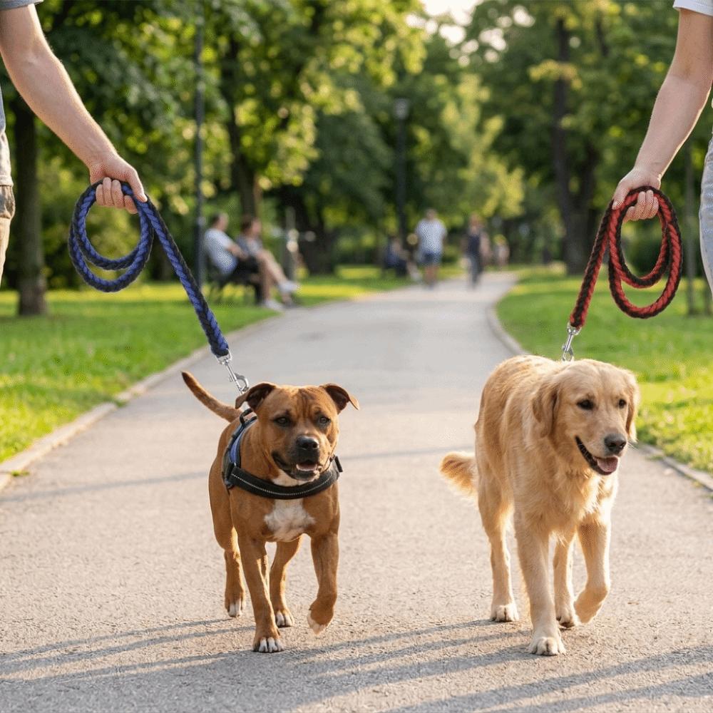 Verstellbare Schlaufe Hund Schlingleine Helle Farbe Haustierseil Komfort Zug Trainierleine Haustiertraining