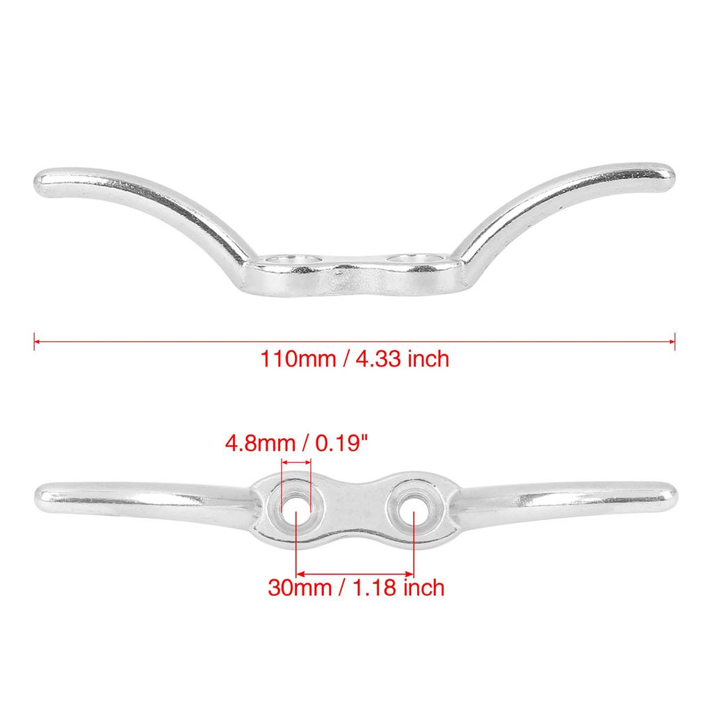 X AUTOHAUX Boat Flagpole Cleat Hooks 10 Mount Skew 316