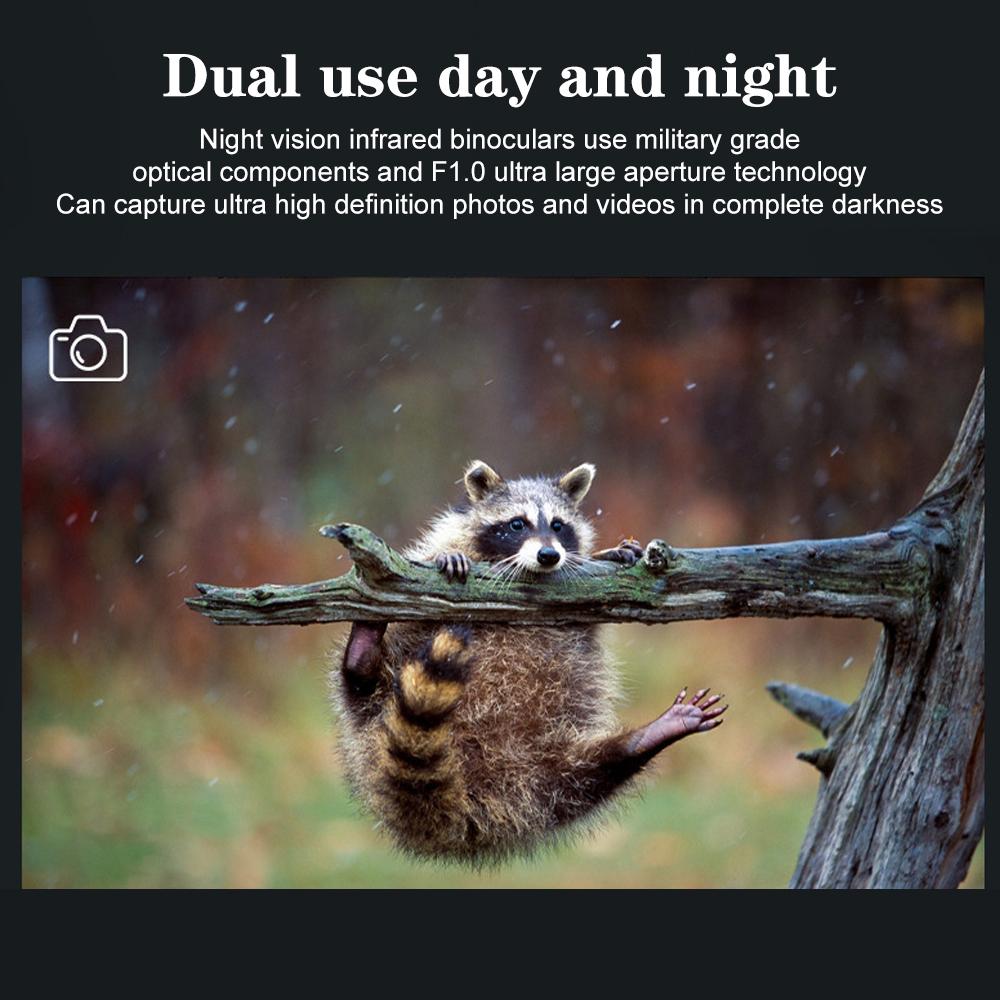 Binocular Infrared Night-Visions Device Binocular 10X Day Night Use Photo Video Taking Digital Zoom for Hunting Boating 1080P