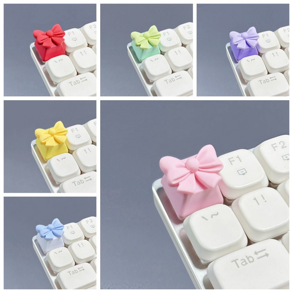 

Макаронные цвета Бантик Колпачок для клавиатуры Девчачий Механический колпачок для клавиш для механической клавиатуры розовый