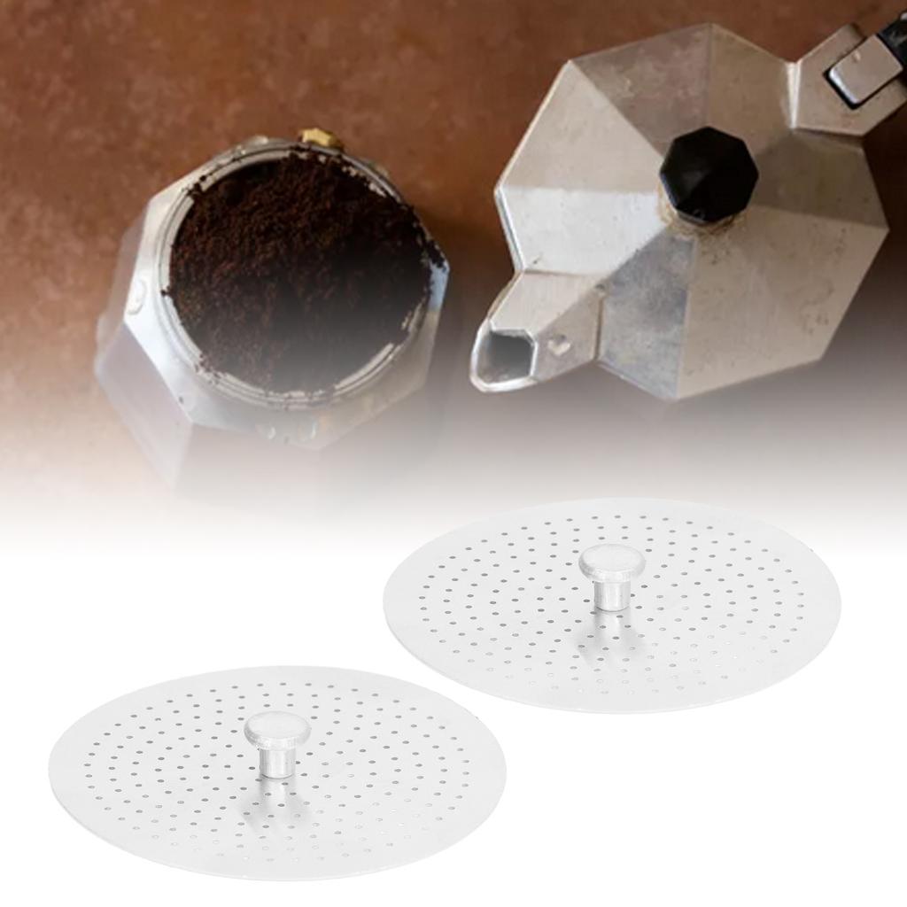 2Pcs Coffee Press Filter Coffee Pot French Press Filter Plate Reusable Aluminum for Coffer Shop