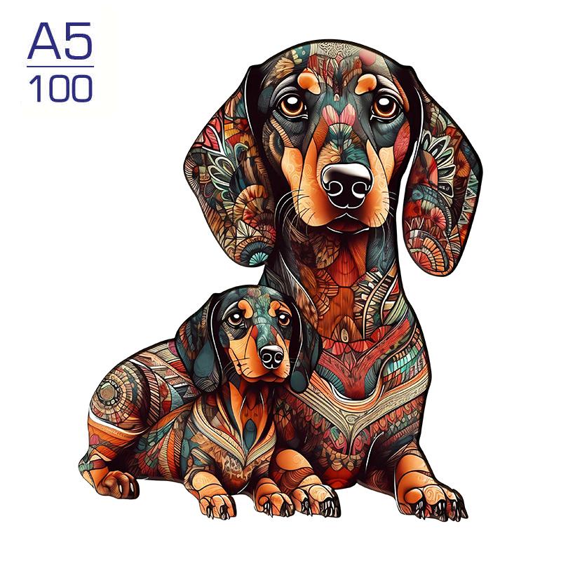 Wooden Puzzle Adult Kids Jigsaw Puzzles Puppy Dog 3D Animal Puzzles Boutique Gift Box Packaging Children Christmas Gifts Toys