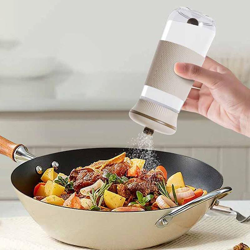 2-In-1 Salt Shaker, Glass Salt And Pepper Shakers Set For Kitchen, Salt And Pepper Containers With 1G Measuring Spoon