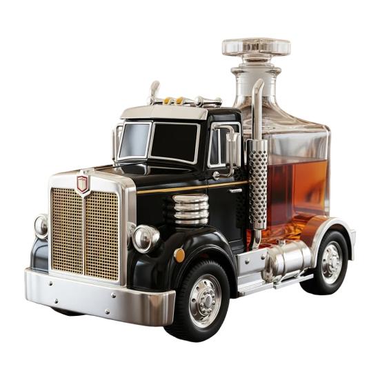 Truck Whiskey Decanter Unique Glass Decanter for Whiskey Bourbon Tequila Liquor Decanter Gift for Truckers Bourbon Lovers
