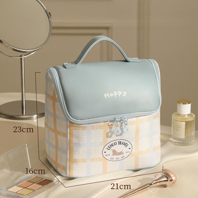 

1pcs Large Capacity Cosmetic Storage Bag Outdoor Travel Portable Toiletry Organizer Pouch Multifunctional Makeup Bag синий