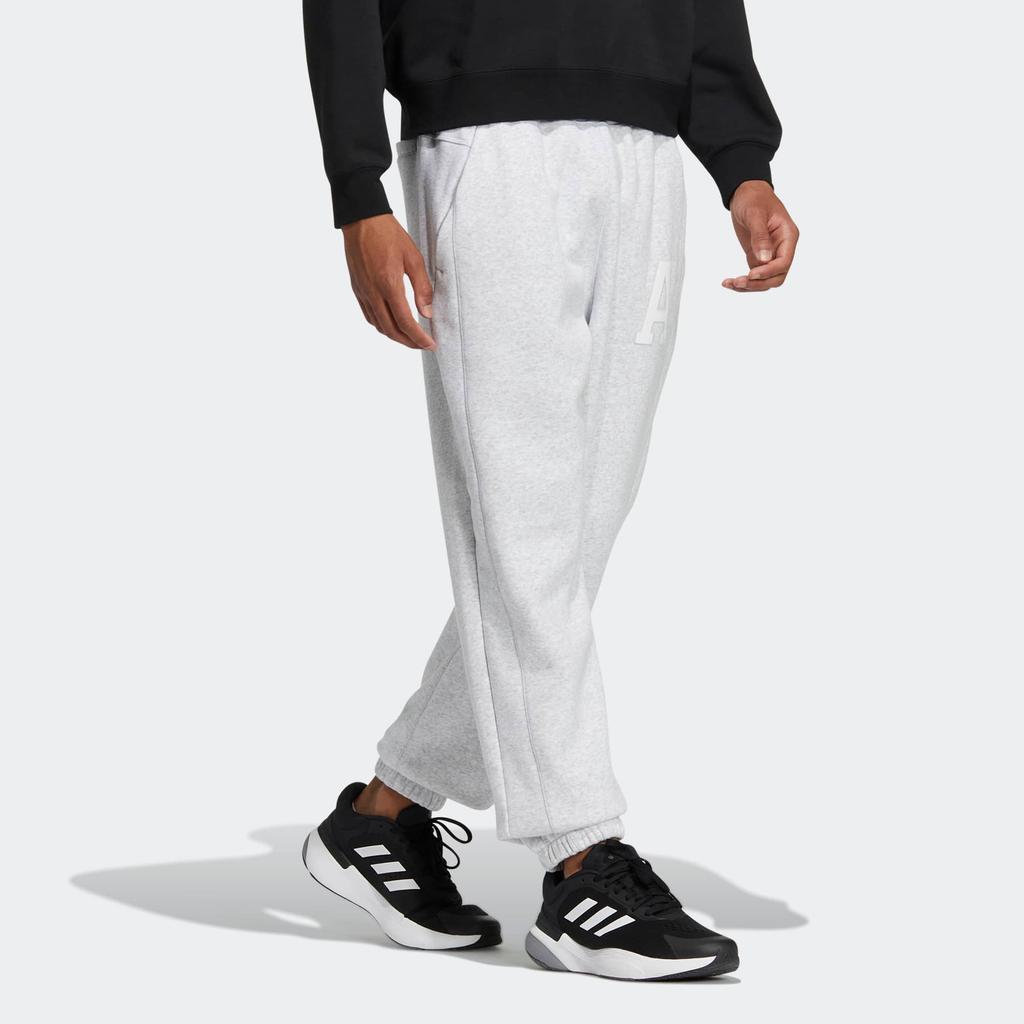 Adidas Letter Logo Print Joggers Men Bottoms Light-Gray IB2721