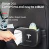 Car Sticker Tesla Car Multi-Functional Trash Can Cup Holder 2-In-1 Seat Back Hanging For Tesla Model 3 Y S X 2021 Roadster Cyber