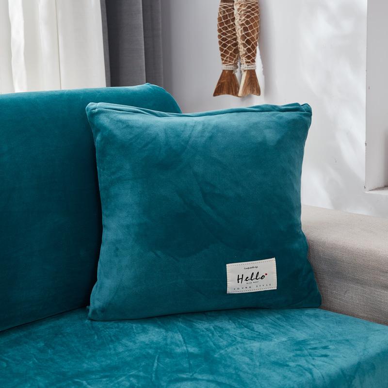 Funda de terciopelo para asiento de sofá, funda de cojín gruesa de Jacquard, fundas de sofá elásticas suaves y sólidas, Protector de muebles