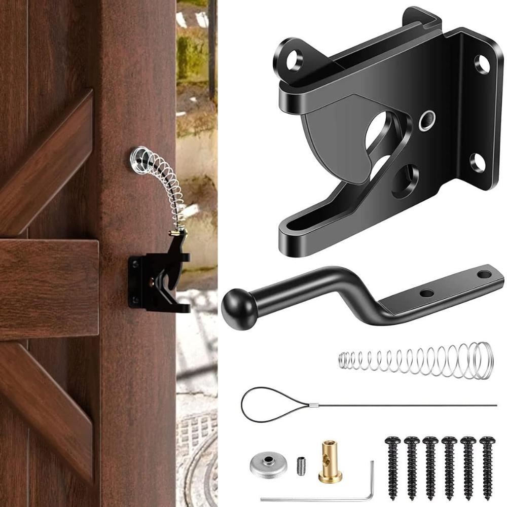Self-Locking Litch Carbon Steel Post Fence Gate Monted Fence Block Heavy Duty Automate Classante Gravity Lever with Spring Tow for Spring Cable Pull