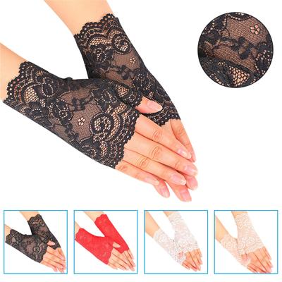 Gloves Outdoor Lace Half Finger Gloves Bridal Wedding Decoration Wedding Gloves