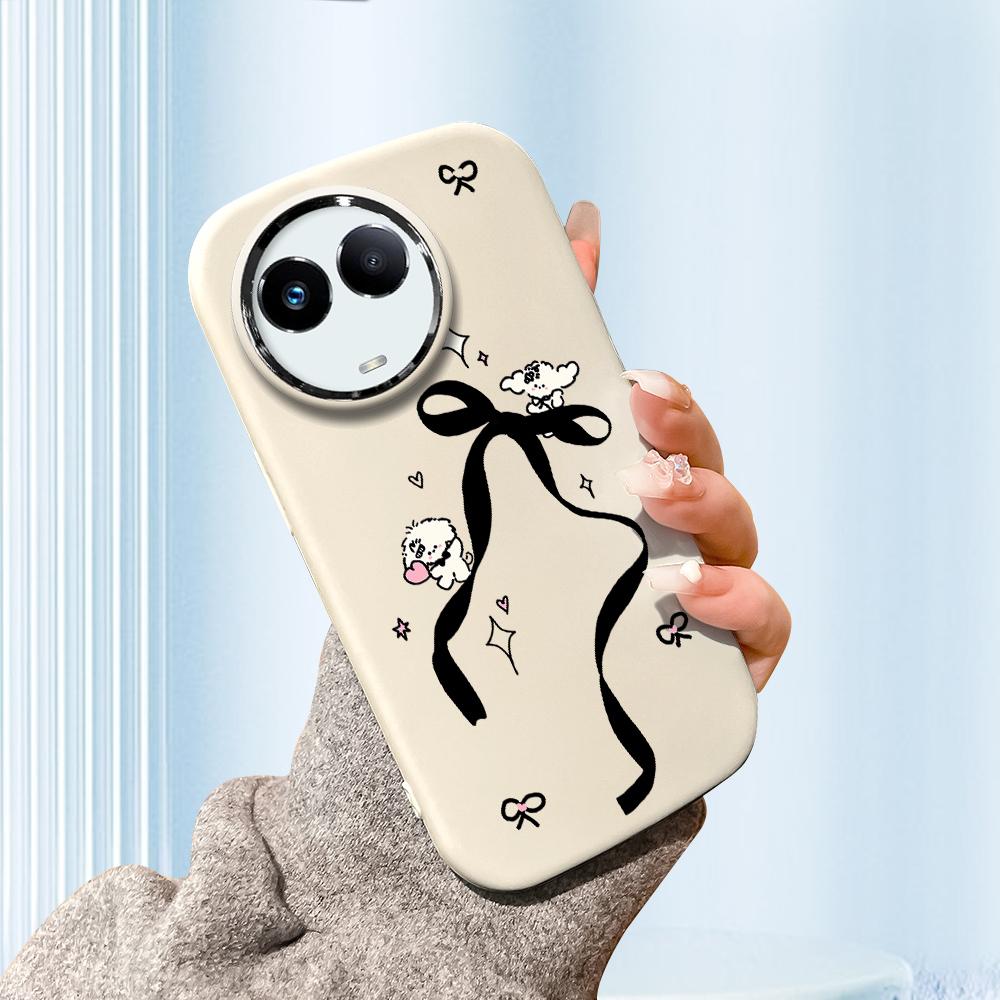 Einfarbige silberne Randlinse Fettgehäuse Weiche TPU-Flüssigsilikonabdeckung Stoßfeste Telefonhülle für OPPO Reno Realme OnePlus