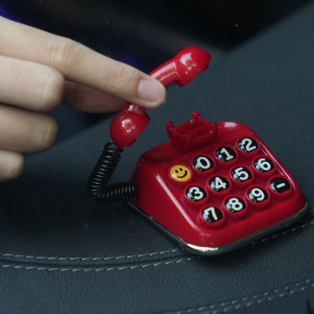 Typewriter Car Dashboard Ornament Retro Car Phone Number Sign Car License Plate Number Gifts