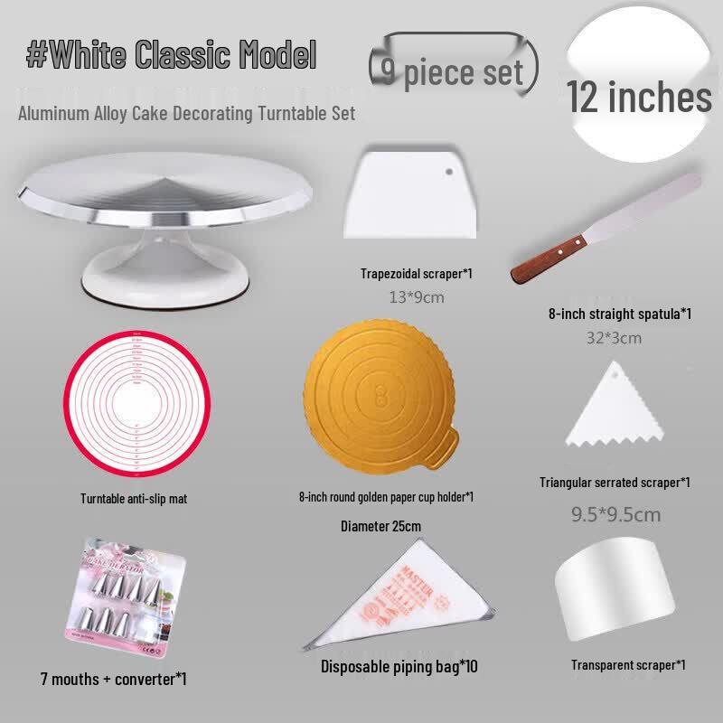 Qiwei Aluminum Alloy Cake Turntable Set
