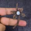 Natural Moonstone Gemstone Handmade Copper Wire Wrap Jewelry Pendant 2.96" ET-4657
