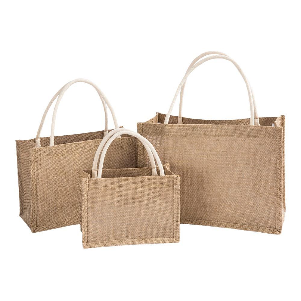 Available Jute Tote Bag - Customizable Logo, Blank for DIY or Hand-painting