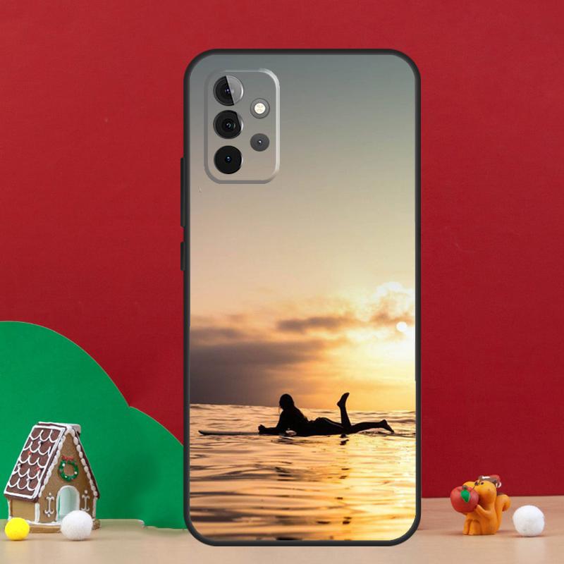 HAWAII BEACH SURF GIRL SURFING ART Case For Samsung Galaxy A36 A56 A06 A13 A53 A32 A12 A22 A52 A35 A17 A16 A55 A15 A54 A34 A14