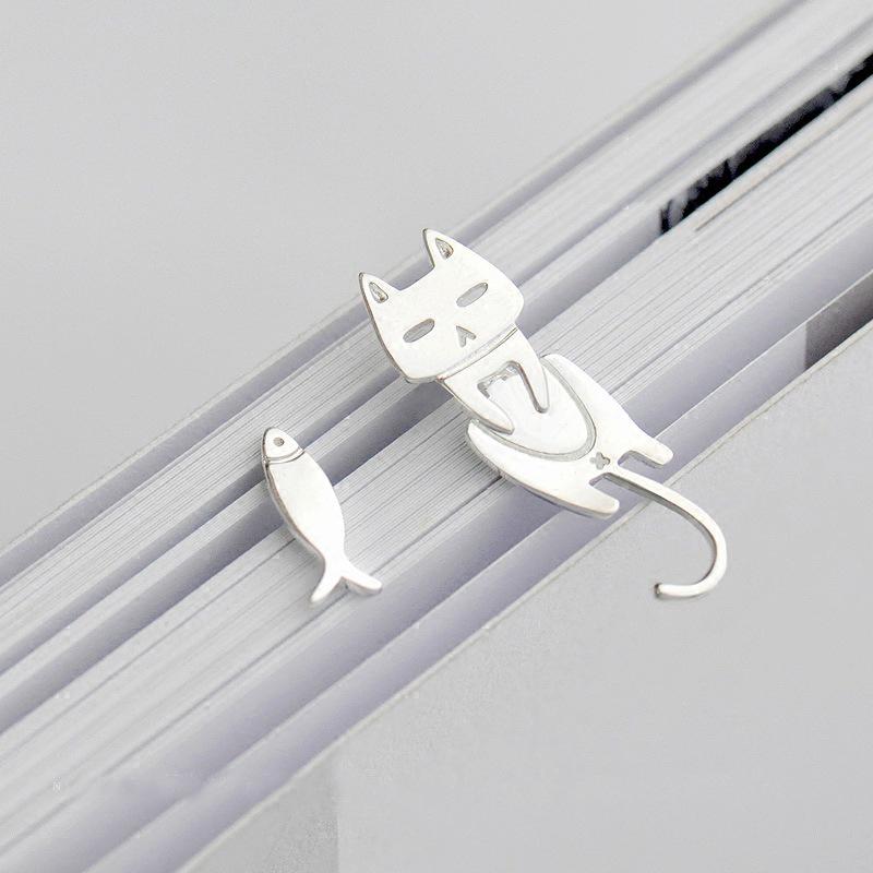 Earrings Cat Fish Asymmetry Stud Earrings For Women Fine Jewelry Gift