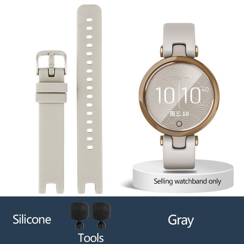 Genuine Leather Sports Watchband Straps Women's Bracelet Silicone Stainless Steel Belt For Garmin Lily Smart Watch Accessories