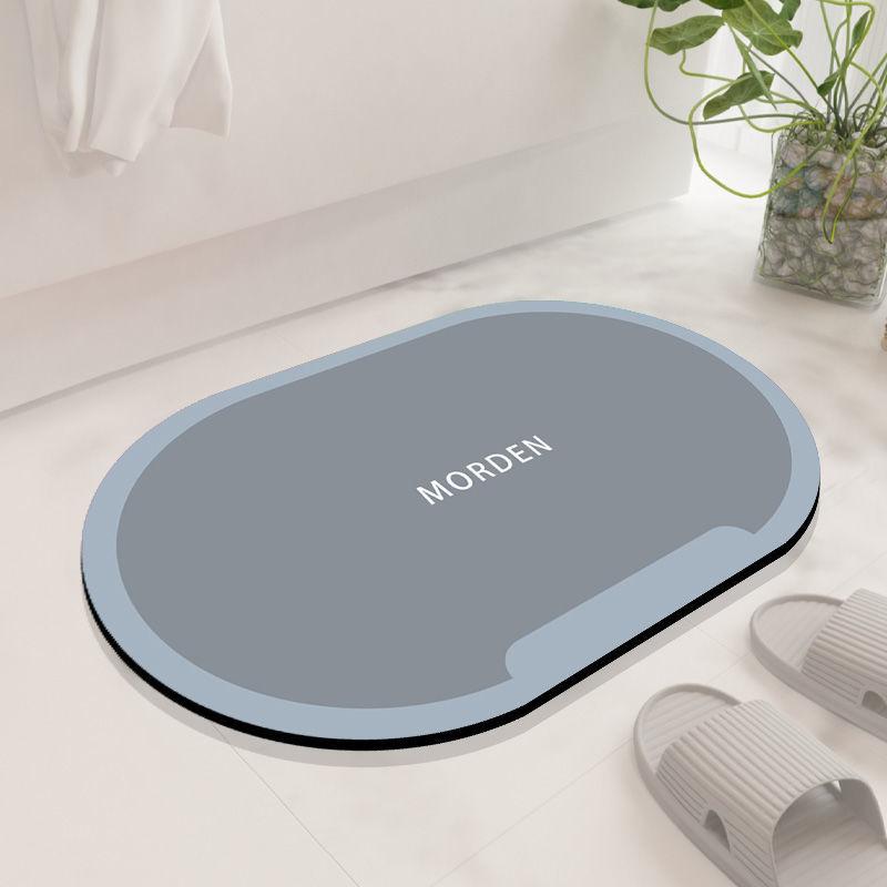 Diatom mud bathroom absorbent foot pad non-slip and dirt-resistant simple quick-drying mat toilet door pad ins wind foot pad