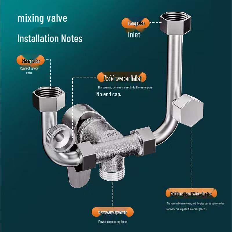 OEING 304 Copper Wall-Mounted Hot Water Mixing Valve